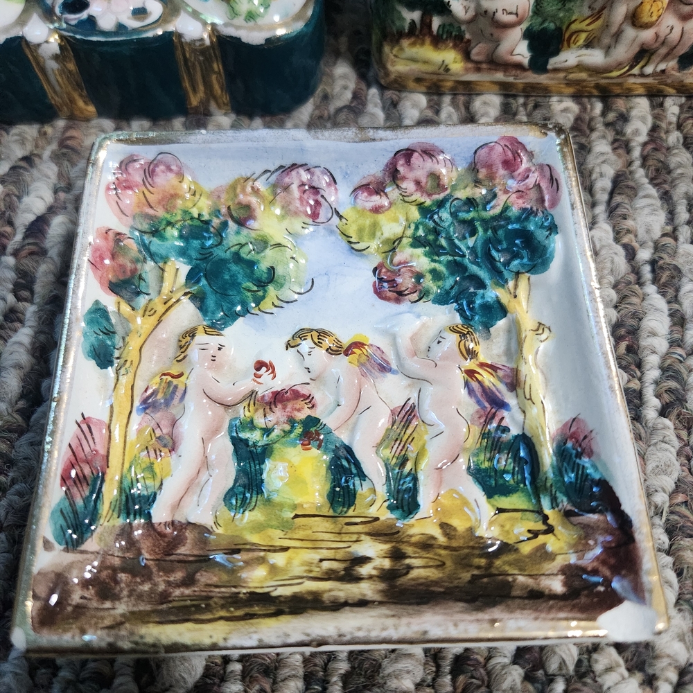 Colorful Ceramic Trinket Boxes Set - Picture 2 of 7